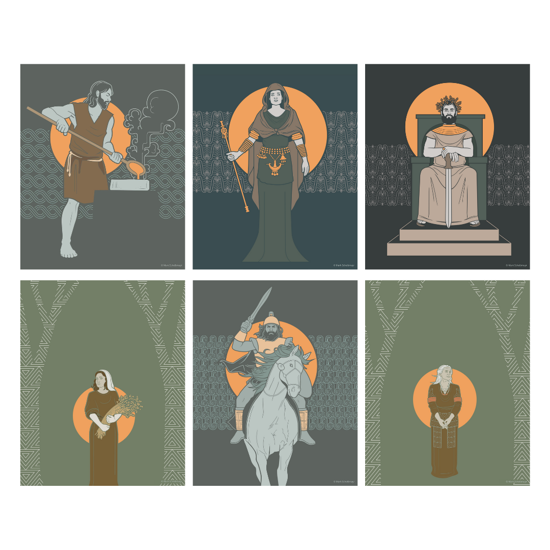 Illustrations Premiers royaumes d’Europe 8×10″ Boutique du Musée