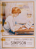 Femme complètant une commande, 
Simpson's Spring Summer 1901, page de couverture.