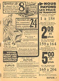Chargement d'un camion de livraison, 
Dupuis Frères automne hiver 1931-1932, p. 3.