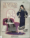 Fur-trimmed clothing, Eaton's Fall 
Winter 1925-26, cover.