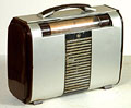 Metal and plastic portable radio, 
model BP6C, RCA Victor.