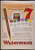 Ad for a Waterman fountain pen, 1928, 
Macleans, September 15, 1928.
