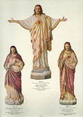 Three Sacred Heart statues by Daprato, 
1929.