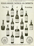 Wines and spirts, Hudson's Bay Company 
Autumn Winter 1910-11, p. 217.