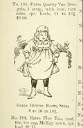 Girls's button boots, Hudson's Bay 
Company 1896, p. 45.