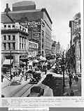 Busy retail scene on St. Catherine 
Street, 1930.