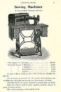 Machine à coudre, Henry Morgan 
Christmas 1897, p. 11.