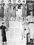 Cool summer outfits for women, Eaton's 
Spring Summer 1937, p. 13.