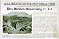 Thomas Davidson Manufacturing Company 
Ltd., Montreal, 1902.