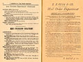 Procédure importante du 
comptoir 
postal, Eaton's Fall Winter 1884 (reproduction), troisième de 
couverture 
.