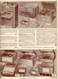 Combiné radio et tourne-disques 
Astra, 
Eaton printemps été 1947, p. 339.