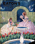 Jeunes filles faisant la pose, Eaton's 
Spring Summer 1925, page de couverture.