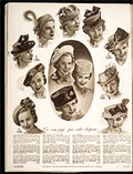 Robes et chapeaux dans le catalogue 
de 1950-1951