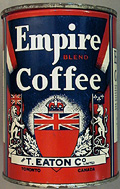 Empire Coffee, metal can.