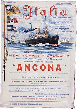 Advertising poster for a new shipping company that travelled to the United States, 1908 CMC CD2004-0445 D2004-6136