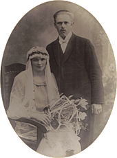Anna et Frederik Bennedsen, le jour de leur mariage
