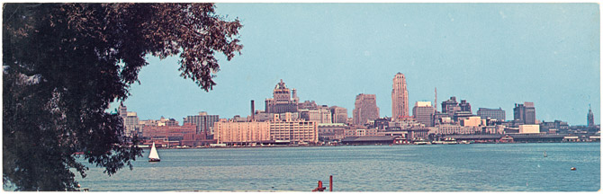 Vue panoramique de Toronto, vers 1950