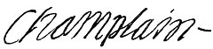 Signature of Samuel de Champlain 