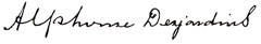 Signature d' Alphonse Desjardins