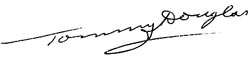 Signature de Tommy Douglas