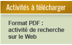 Activités à télécharger - Format PDF : activité de recherche sur le Web