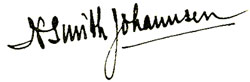Signature of Herman Smith Johannsen 