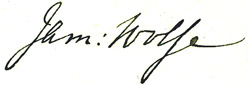 Signature of James Wolfe 