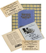 Tickets and programmes, Qubec Folk Festival, Qubec, 1927., © CMC/MCC, 