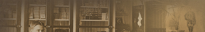 Intérieur d'une tabagie, Midland (Ontario), 1905. J. W. Bald / Bibliothèque et Archives Canada / PA-177539