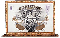 Étiquette de boîte à cigares : The Merchant