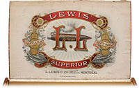 Étiquette de boîte à cigares : Lewis' L.L Superior