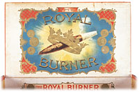 Étiquette de boîte à cigares : The Royal Burner