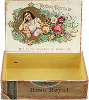 Étiquette de boîte à cigares : Rosa Royal