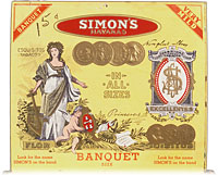 Étiquette de boîte à cigares : Simon's Havanas