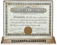 Étiquette de boîte à cigares : Tuckett's Preferred