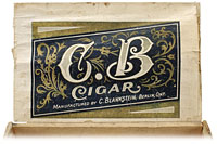 Étiquette de boîte à cigares : C.B.
