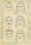 Representations of Nuu-chah-nulth (Nootka) face paint. © MCC/CMC, E2006-00582, CD2006-0236
