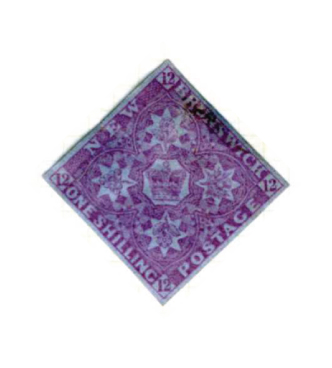 Timbre de un shilling du Nouveau-Brunswick, violet