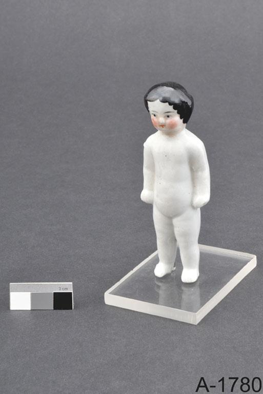 Ancienne Poupée Frozen Charlotte En Porcelaine - 1900, Garçon, Taille 10,5 Cm