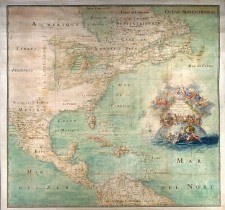 Carte de l’Amérique septentrionale, attribuée à Claude Bernou, 1681