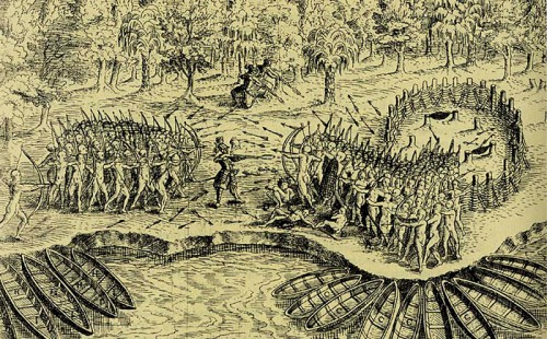 Défaite des Iroquois au Lac Champlain en 1609