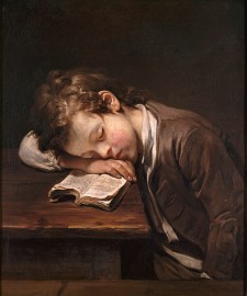 « Le petit paresseux », tableau de Jean-Baptiste Greuze, 1755