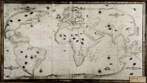 Planisphère de Nicolas Desliens (reproduction photographique)