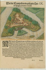 Charlesfort, 1591, publié par Theodor de Bry