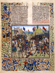 Bataille de Crécy, vers 1475, par l’enlumineur Loyset Liédet
