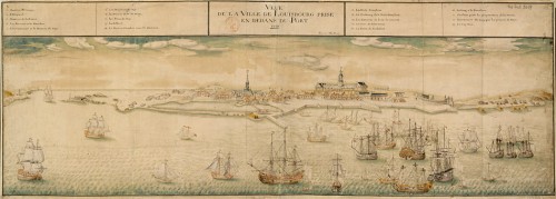 Vue de la ville de Louisbourg prise en dedans du port, 1731, par Verrier fils
