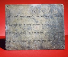 Plaque de La Vérendrye (recto)