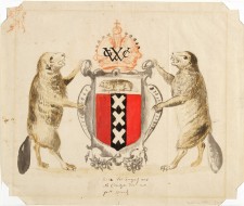 Armoiries proposées pour la Nouvelle-Amsterdam, Nouvelle-Hollande, vers 1630, artiste inconnu