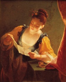 Jeune fille lisant une lettre