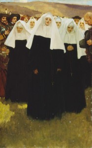 L’arrivée des Ursulines, 1639, peint vers 1908-1911